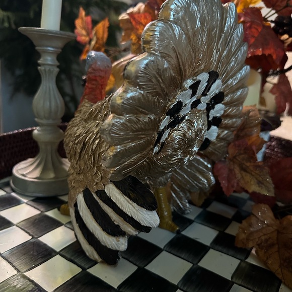 Black white designer Decorative Turkey Figurine